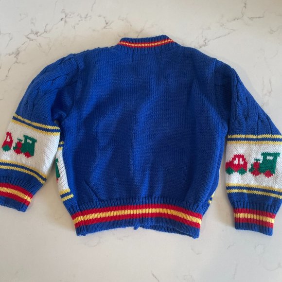 Blue Multi-Color Button Down Cardigan Sweater by Baby Superstore 12 Months NWOT - Picture 2 of 9